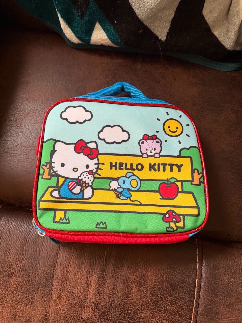 Hello Kitty Kids Lunch Bag - Blue, Red, Yellow, Green